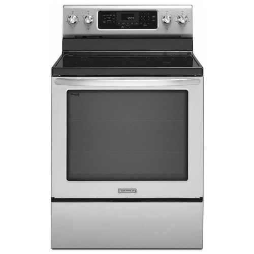 Kitchen Aid YKERS303BSS Freestanding Electric Convection Range, 
